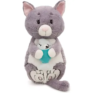 Nici Kuscheltier Katze mit Fisch 40 cm Plüschkatze