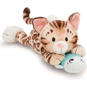 NICI Kuscheltier Katze Bengal & Fisch 30 cm liegend 62152