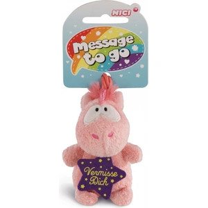 Nici 42732 Message to Go Loop 8cm Einhorn Merry Heart - Vermisse Dich