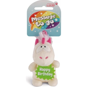 Nici 42722 Message to Go Loop 8cm Einhorn Theodor - Happy Birthday