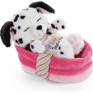 Nici Kuscheltier Sleeping Pets, Welpe Dalmatiner, 12 cm, im Körbchen