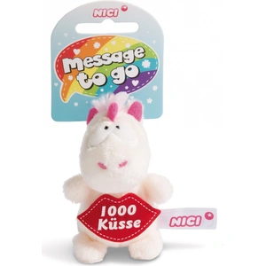 Nici 44984 Message to Go Loop 8cm Einhorn Theodor - 1000 Küsse