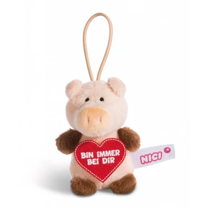 Nici Schwein Plüsch 8cm Loop Bin immer bei Dir