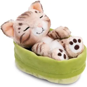 Nici Katze Schläft Im Korb Teddy 12 Cm Beige Beige One Size