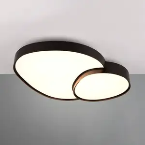 TRIO LED-Deckenleuchte Rise, schwarz, 77 x 63 cm, CCT, dimmbar günstig