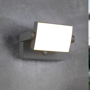 LED-Sensor-Außenwandlampe KANSAS anthrazit Breite 20 cm IP54