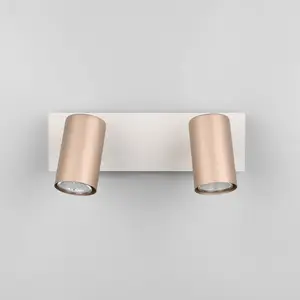 TRIO Deckenstrahler Marley braun/hellgrau 30 x 9 cm 2-flg. Metall günstig