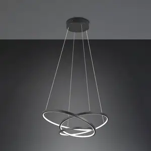 TRIO LED-Hängeleuchte Darvin Länge 64 cm schwarz matt Metall CCT günstig