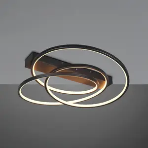 TRIO LED-Deckenleuchte Darvin, schwarz, Metall, Kunststoff, CCT günstig