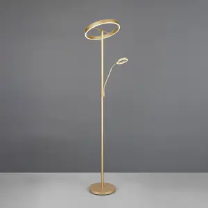 LED-Stehlampe Willis, gold, Höhe 180 cm, Metall, CCT, Dimmer günstig