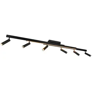 LED-Deckenspot Zeno, 6 Spots, schwarz matt, Metall günstig