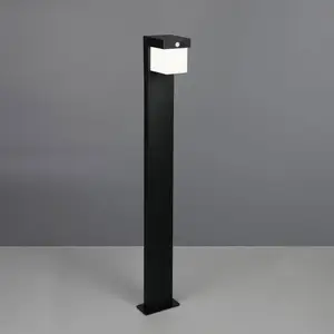 Solar-Wegeleuchte Colombo, schwarz matt, Metall, Höhe 100 cm