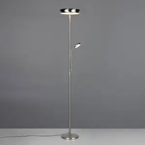 LED-Stehleuchte Palermo, nickel matt, Fernbedienung, Memory günstig