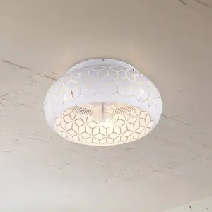 Ventilator mit Licht Bidar, weiß, DC, leise, 50 cm, Remote günstig