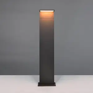 LED-Wegelampe Ravi, anthrazit, Höhe 100 cm, Metall, IP65