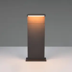 LED-Sockellampe Ravi, anthrazit, Höhe 50 cm, Metall, IP65