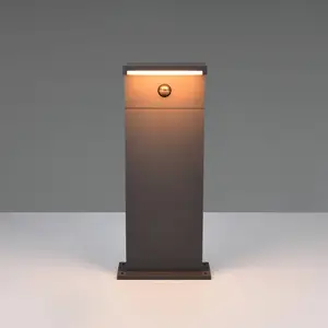 LED-Sockellampe Ravi, anthrazit, Höhe 50 cm, Sensor, IP54