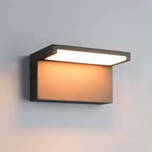 LED-Außenwandlampe Ravi, anthrazit, Breite 18 cm Metall IP65