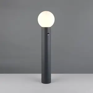 Wegelampe Mures, anthrazit, Höhe 80 cm, Metall, Sensor