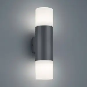 Außenwandlampe Hoosic zweiflammig, anthrazit