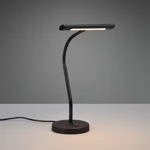 Tischleuchte Curtis mit Flexarm und Dimmer schwarz günstig