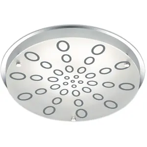 RL LED Deckenleuchte, dimmbar, Glas, chrom, rund, D 31,5 cm günstig