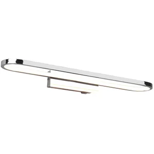 TRIO Leuchten LED Wandleuchte, LED fest integriert, Warmweiß, Ovale Bad-Lampe, Spiegel-Leuchte mit Schalter aus Metall, Breite: 60cm günstig