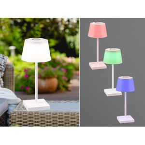 Outdoor LED Tischleuchte mit USB weiß