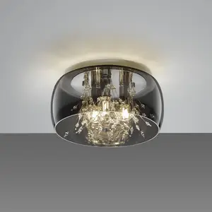 Deckenleuchte Crystel aus Glas, chrom, Ø 34 cm günstig