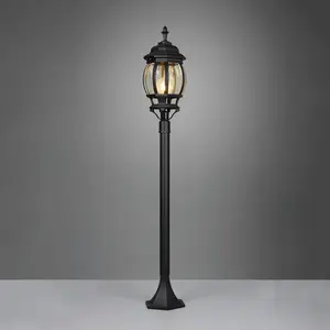 Wegeleuchte Elvo, schwarz matt, Höhe 100 cm, Aluminium