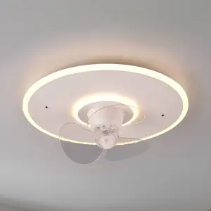 Reality LED-Ventilator Nybro, weiß, DC, leise, Ø 50 cm, CCT, Remote günstig