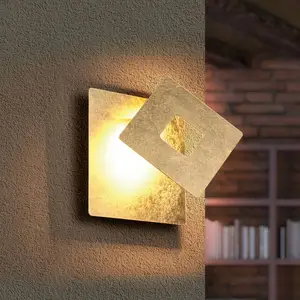 TRIO LED-Wandleuchte Leano, Blende eckig, gold, indirekt günstig