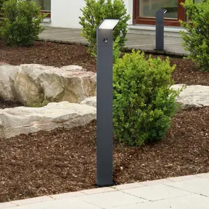 LED-Sensor-Wegelampe PEARL, Höhe 50 cm anthrazit Metall IP54