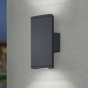 LED-Außenwandlampe COLORADO anthrazit Höhe 20 cm Metall IP54