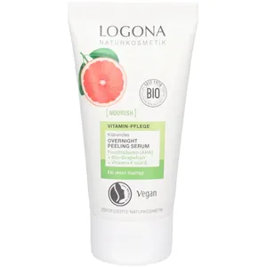 LOGONA NOURISH Klärendes Overnight Peeling Serum mit Bio-Grapefruit und AHA + Vitamin F und E 50 ml günstig