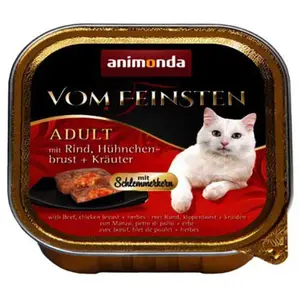 Animonda Vom Feinsten Classic Beef Chicken And Breast Herbs Nassfutter...