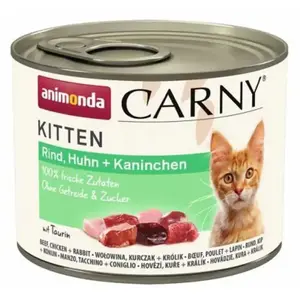 Animonda Carny Rindfleisch Huhn + Kaninchen Nassfutter Für Katzen 200g