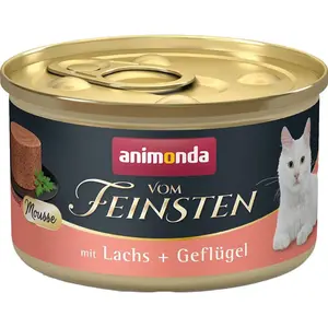 Animonda Vom Feinsten Mousse Lachs & Geflügel Nassfutter Für Katzen 85...