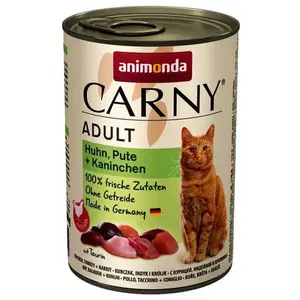 Animonda Carny Adult Nassfutter Für Katzen Mit Huhn Pute Kaninchen Und...