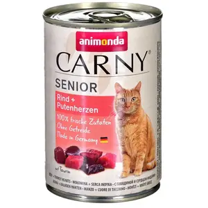Animonda Carny Senior Rind-und Putenherzen Nassfutter Für Katzen 400g