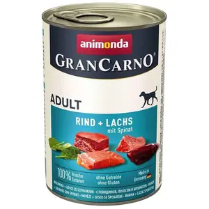Animonda Grancarno Adult Nassfutter Mit Lachs Und Spinat Für Hunde 400...