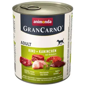 Animonda Grancarno Adult Beef Mit Kaninchen Und Kräutern Nassfutter Fü...