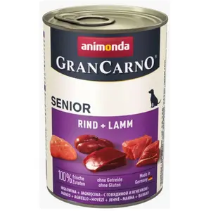 Animonda Gran Carno Senior Nassfutter Für Hunde Mit Rind Und Lamm 400g