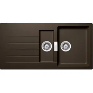 Schock Einbauspüle Signus D-150 U Bronze Unterbau inkl. Schneidbrett und Resteschale günstig