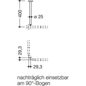 HEWI Deckenabhängung, d:25, A=400mm, chrom günstig