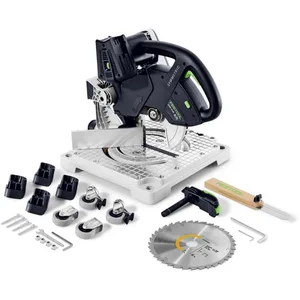 FESTOOL Akku-Kapp-Gehrungssäge SYMC 70 EB-Basic SYMMETRIC Akku Leisten...