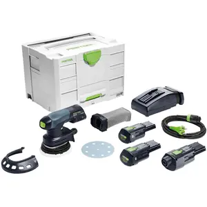 Festool, Schleifmaschine + Poliermaschine, ETSC 125 Li 3,1 I-Set 18V Li-Ion accu excenterschuurmachine set (2x 3,1Ah) in systainer - 125mm - ko (Exzenterschleifer)