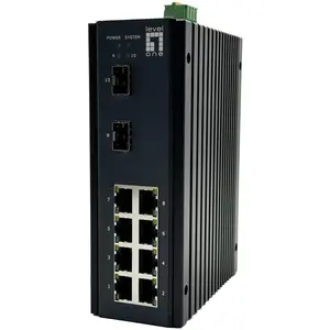 LevelOne Switch 10x GE IGU-1071 8x 1GbE,2x 2.5GbE SFP sw (10 Ports), Netzwerk Switch, Schwarz