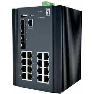 LevelOne Switch 20x GE IGU-2071 16x 1GbE,4x 2.5GbE SFP sw (20 Ports), Netzwerk Switch, Schwarz