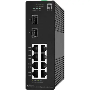 LevelOne Hilbert 10-Port Industrial Gigabit Smart Lite Switch, 8 x Gig...
